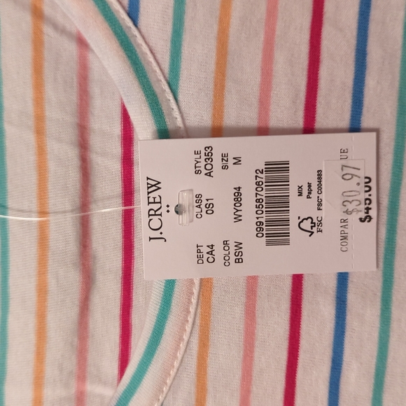 Brand New w/tag JCrew t-shirt dtess - Picture 3 of 4